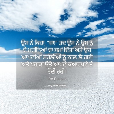 Picture 05 - ਕਜ਼ਾૃ 11:38 PANIRV - ਉਸ ਨੇ ਕਿਹਾ, “ਜਾ!” ਤਦ - Bible Verse Picture