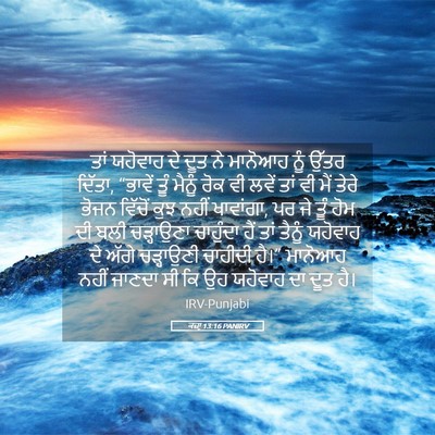 Picture 05 - ਕਜ਼ਾૃ 13:16 PANIRV - ਤਾਂ ਯਹੋਵਾਹ ਦੇ ਦੂਤ - Bible Verse Picture