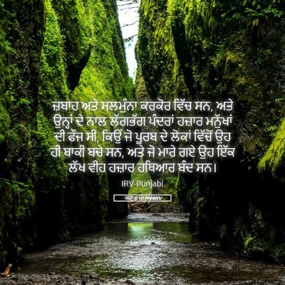Picture 05 - ਕਜ਼ਾૃ 8:10 PANIRV - ਜ਼ਬਾਹ ਅਤੇ ਸਲਮੁੰਨਾ - Bible Verse Picture