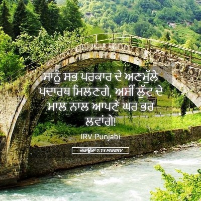 Picture 05 - ਕਹਾਉਤਾਂ 1:13 PANIRV - ਸਾਨੂੰ ਸਭ ਪਰਕਾਰ ਦੇ - Bible Verse Picture