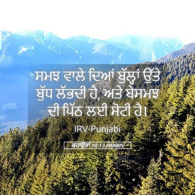 Picture 05 - ਕਹਾਉਤਾਂ 10:13 PANIRV - ਸਮਝ ਵਾਲੇ ਦਿਆਂ - Bible Verse Picture