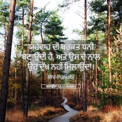 Picture 05 - ਕਹਾਉਤਾਂ 10:22 PANIRV - ਯਹੋਵਾਹ ਦੀ ਬਰਕਤ ਧਨੀ - Bible Verse Picture