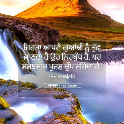 Picture 05 - ਕਹਾਉਤਾਂ 11:12 PANIRV - ਜਿਹੜਾ ਆਪਣੇ ਗੁਆਂਢੀ - Bible Verse Picture