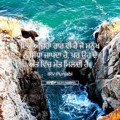 Picture 05 - ਕਹਾਉਤਾਂ 16:25 PANIRV - ਇੱਕ ਅਜਿਹਾ ਰਾਹ ਵੀ ਹੈ - Bible Verse Picture