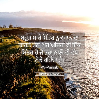 Picture 05 - ਕਹਾਉਤਾਂ 18:24 PANIRV - ਬਹੁਤ ਸਾਰੇ ਮਿੱਤਰ - Bible Verse Picture