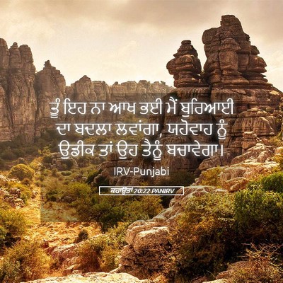 Picture 05 - ਕਹਾਉਤਾਂ 20:22 PANIRV - ਤੂੰ ਇਹ ਨਾ ਆਖ ਭਈ ਮੈਂ - Bible Verse Picture