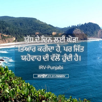 Picture 05 - ਕਹਾਉਤਾਂ 21:31 PANIRV - ਯੁੱਧ ਦੇ ਦਿਨ ਲਈ ਘੋੜਾ - Bible Verse Picture