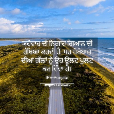 Picture 05 - ਕਹਾਉਤਾਂ 22:12 PANIRV - ਯਹੋਵਾਹ ਦੀ ਨਿਗਾਹ - Bible Verse Picture