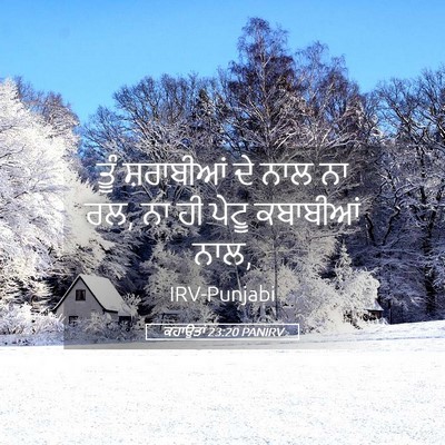 Picture 05 - ਕਹਾਉਤਾਂ 23:20 PANIRV - ਤੂੰ ਸ਼ਰਾਬੀਆਂ ਦੇ - Bible Verse Picture