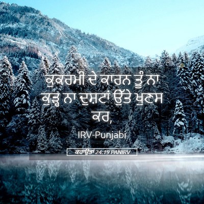Picture 05 - ਕਹਾਉਤਾਂ 24:19 PANIRV - ਕੁਕਰਮੀ ਦੇ ਕਾਰਨ ਤੂੰ - Bible Verse Picture