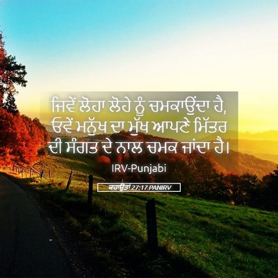 Picture 05 - ਕਹਾਉਤਾਂ 27:17 PANIRV - ਜਿਵੇਂ ਲੋਹਾ ਲੋਹੇ - Bible Verse Picture