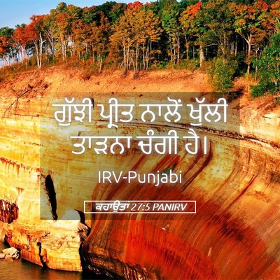 Picture 05 - ਕਹਾਉਤਾਂ 27:5 PANIRV - ਗੁੱਝੀ ਪ੍ਰੀਤ ਨਾਲੋਂ - Bible Verse Picture