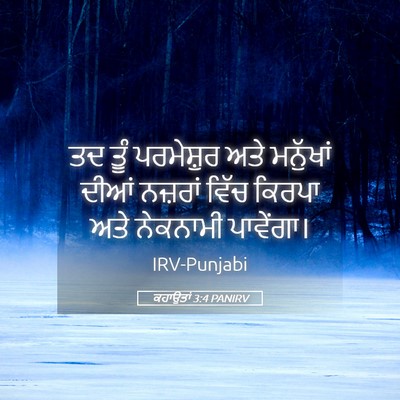 Picture 05 - ਕਹਾਉਤਾਂ 3:4 PANIRV - ਤਦ ਤੂੰ ਪਰਮੇਸ਼ੁਰ - Bible Verse Picture