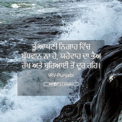 Picture 05 - ਕਹਾਉਤਾਂ 3:7 PANIRV - ਤੂੰ ਆਪਣੀ ਨਿਗਾਹ - Bible Verse Picture