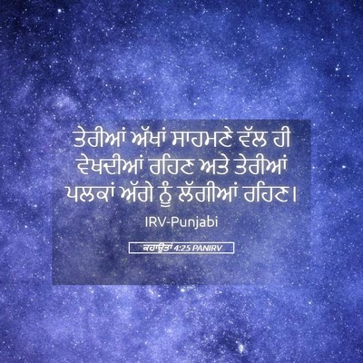 Picture 05 - ਕਹਾਉਤਾਂ 4:25 PANIRV - ਤੇਰੀਆਂ ਅੱਖਾਂ - Bible Verse Picture