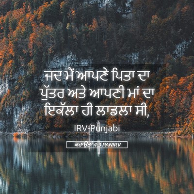 Picture 05 - ਕਹਾਉਤਾਂ 4:3 PANIRV - ਜਦ ਮੈਂ ਆਪਣੇ ਪਿਤਾ ਦਾ - Bible Verse Picture