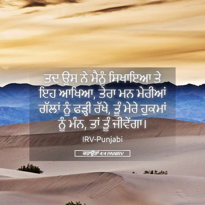 Picture 05 - ਕਹਾਉਤਾਂ 4:4 PANIRV - ਤਦ ਉਸ ਨੇ ਮੈਨੂੰ - Bible Verse Picture