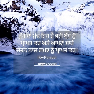 Picture 05 - ਕਹਾਉਤਾਂ 4:7 PANIRV - ਬੁੱਧ ਦਾ ਮੁੱਢ ਇਹ ਹੈ - Bible Verse Picture