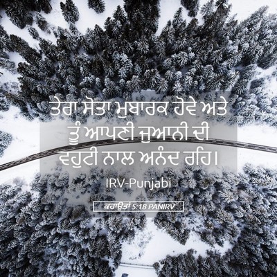 Picture 05 - ਕਹਾਉਤਾਂ 5:18 PANIRV - ਤੇਰਾ ਸੋਤਾ ਮੁਬਾਰਕ - Bible Verse Picture
