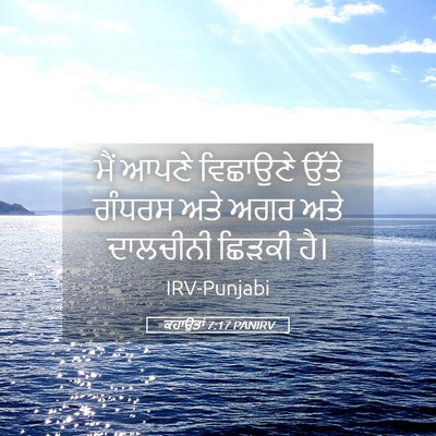Picture 05 - ਕਹਾਉਤਾਂ 7:17 PANIRV - ਮੈਂ ਆਪਣੇ ਵਿਛਾਉਣੇ - Bible Verse Picture