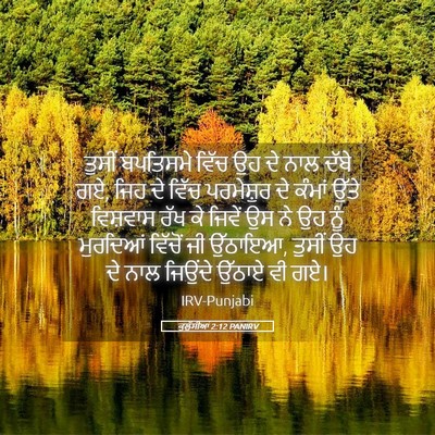 Picture 05 - ਕੁਲੁੱਸੀਆਂ 2:12 PANIRV - ਤੁਸੀਂ ਬਪਤਿਸਮੇ - Bible Verse Picture