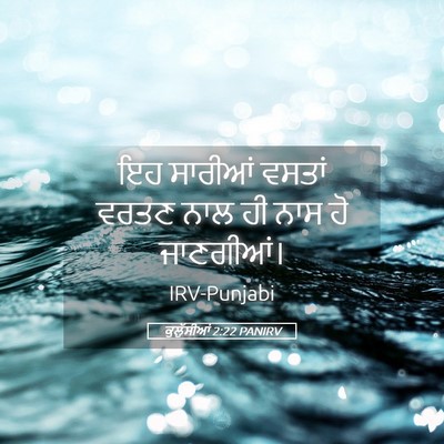 Picture 05 - ਕੁਲੁੱਸੀਆਂ 2:22 PANIRV - ਇਹ ਸਾਰੀਆਂ ਵਸਤਾਂ - Bible Verse Picture