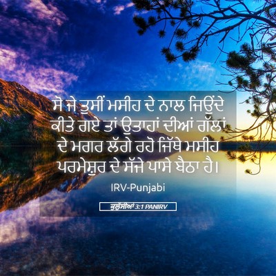 Picture 05 - ਕੁਲੁੱਸੀਆਂ 3:1 PANIRV - ਸੋ ਜੇ ਤੁਸੀਂ ਮਸੀਹ ਦੇ - Bible Verse Picture