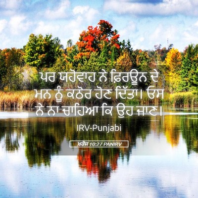 Picture 05 - ਖ਼ਰੋਜ 10:27 PANIRV - ਪਰ ਯਹੋਵਾਹ ਨੇ - Bible Verse Picture