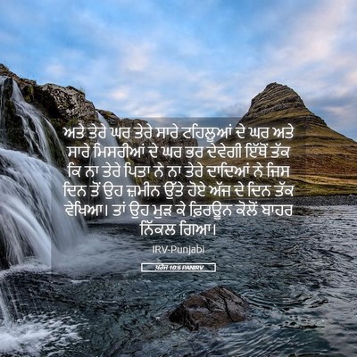 Picture 05 - ਖ਼ਰੋਜ 10:6 PANIRV - ਅਤੇ ਤੇਰੇ ਘਰ ਤੇਰੇ - Bible Verse Picture