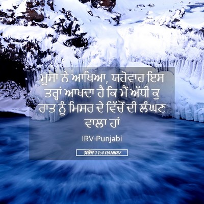 Picture 05 - ਖ਼ਰੋਜ 11:4 PANIRV - ਮੂਸਾ ਨੇ ਆਖਿਆ, - Bible Verse Picture