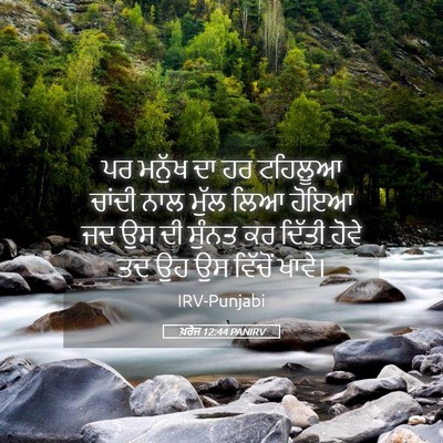 Picture 05 - ਖ਼ਰੋਜ 12:44 PANIRV - ਪਰ ਮਨੁੱਖ ਦਾ ਹਰ - Bible Verse Picture