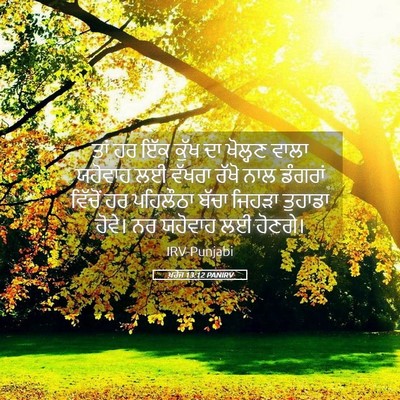 Picture 05 - ਖ਼ਰੋਜ 13:12 PANIRV - ਤਾਂ ਹਰ ਇੱਕ ਕੁੱਖ ਦਾ - Bible Verse Picture