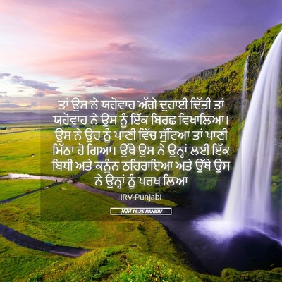 Picture 05 - ਖ਼ਰੋਜ 15:25 PANIRV - ਤਾਂ ਉਸ ਨੇ ਯਹੋਵਾਹ - Bible Verse Picture
