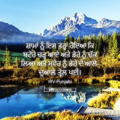 Picture 05 - ਖ਼ਰੋਜ 16:13 PANIRV - ਸ਼ਾਮਾਂ ਨੂੰ ਇਸ - Bible Verse Picture