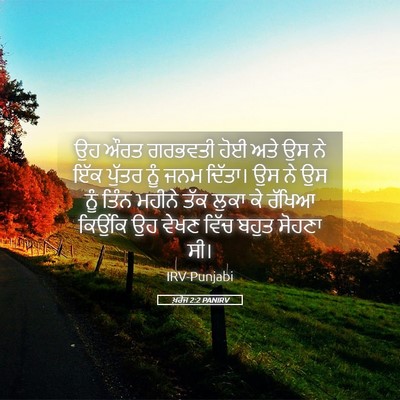 Picture 05 - ਖ਼ਰੋਜ 2:2 PANIRV - ਉਹ ਔਰਤ ਗਰਭਵਤੀ ਹੋਈ - Bible Verse Picture