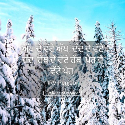Picture 05 - ਖ਼ਰੋਜ 21:24 PANIRV - ਅੱਖ ਦੇ ਵੱਟੇ ਅੱਖ, - Bible Verse Picture