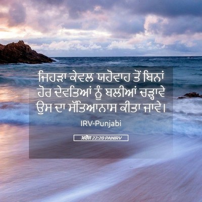 Picture 05 - ਖ਼ਰੋਜ 22:20 PANIRV - ਜਿਹੜਾ ਕੇਵਲ ਯਹੋਵਾਹ - Bible Verse Picture