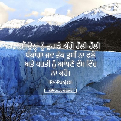 Picture 05 - ਖ਼ਰੋਜ 23:30 PANIRV - ਮੈਂ ਉਨ੍ਹਾਂ ਨੂੰ - Bible Verse Picture