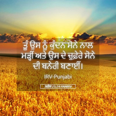 Picture 05 - ਖ਼ਰੋਜ 25:24 PANIRV - ਤੂੰ ਉਸ ਨੂੰ ਕੁੰਦਨ - Bible Verse Picture