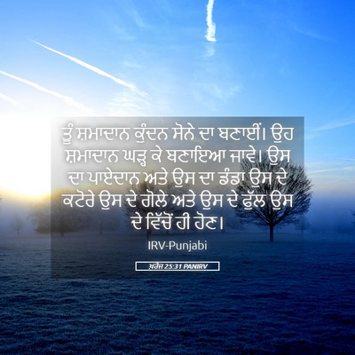 Picture 05 - ਖ਼ਰੋਜ 25:31 PANIRV - ਤੂੰ ਸ਼ਮਾਦਾਨ ਕੁੰਦਨ - Bible Verse Picture