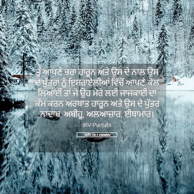 Picture 05 - ਖ਼ਰੋਜ 28:1 PANIRV - ਤੂੰ ਆਪਣੇ ਭਰਾ ਹਾਰੂਨ - Bible Verse Picture
