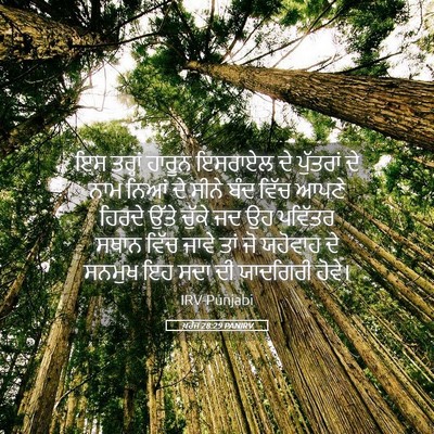 Picture 05 - ਖ਼ਰੋਜ 28:29 PANIRV - ਇਸ ਤਰ੍ਹਾਂ ਹਾਰੂਨ - Bible Verse Picture