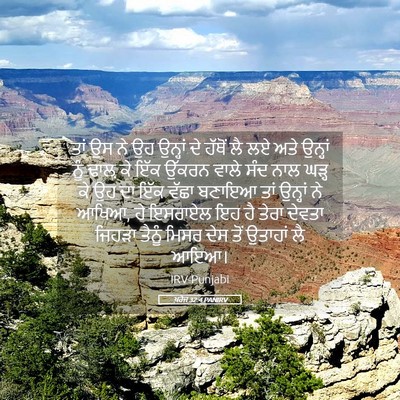 Picture 05 - ਖ਼ਰੋਜ 32:4 PANIRV - ਤਾਂ ਉਸ ਨੇ ਉਹ ਉਨ੍ਹਾਂ - Bible Verse Picture