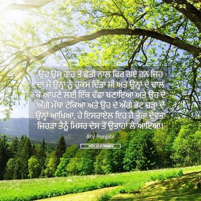 Picture 05 - ਖ਼ਰੋਜ 32:8 PANIRV - ਉਹ ਉਸ ਰਾਹ ਤੋਂ ਛੇਤੀ - Bible Verse Picture