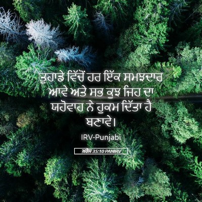 Picture 05 - ਖ਼ਰੋਜ 35:10 PANIRV - ਤੁਹਾਡੇ ਵਿੱਚੋਂ ਹਰ - Bible Verse Picture