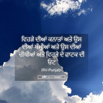 Picture 05 - ਖ਼ਰੋਜ 35:17 PANIRV - ਵਿਹੜੇ ਦੀਆਂ ਕਨਾਤਾਂ - Bible Verse Picture