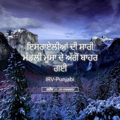 Picture 05 - ਖ਼ਰੋਜ 35:20 PANIRV - ਇਸਰਾਏਲੀਆਂ ਦੀ ਸਾਰੀ - Bible Verse Picture
