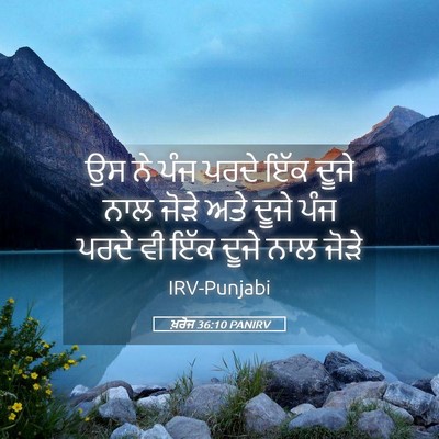 Picture 05 - ਖ਼ਰੋਜ 36:10 PANIRV - ਉਸ ਨੇ ਪੰਜ ਪਰਦੇ ਇੱਕ - Bible Verse Picture