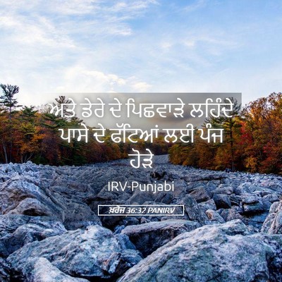 Picture 05 - ਖ਼ਰੋਜ 36:32 PANIRV - ਅਤੇ ਡੇਰੇ ਦੇ - Bible Verse Picture
