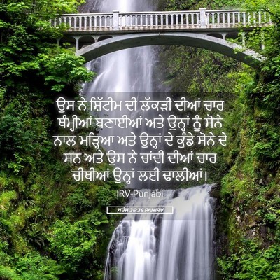 Picture 05 - ਖ਼ਰੋਜ 36:36 PANIRV - ਉਸ ਨੇ ਸ਼ਿੱਟੀਮ ਦੀ - Bible Verse Picture